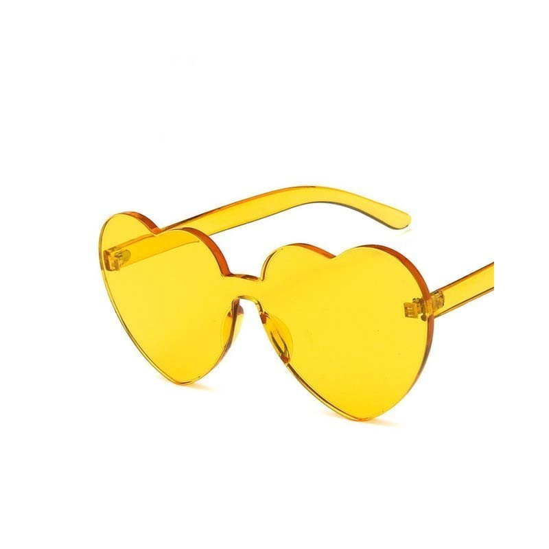 Gafas de Sol de Corazón Amarillos $ 38.00 Acrílico - Lentes por Mayoreo